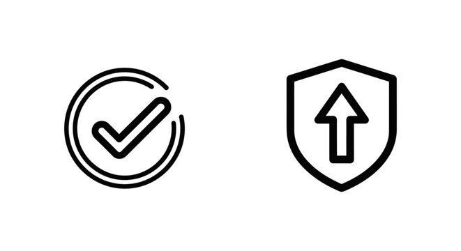 Alert confirmation status and all-clear signal icons for security monitoring and safety notification systems with confirmation security notification monitoring business protection