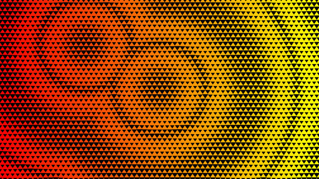 Vibrant red orange yellow gradient with black triangle pattern