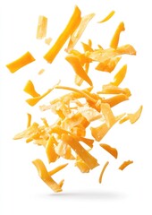 Fototapeta premium Grated Cheddar cheese cheddar food cheddar cheese.