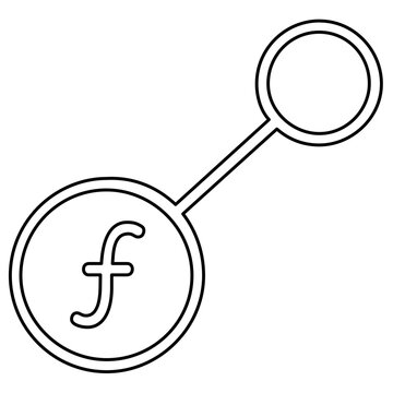 Clean Javascript function line vector icon illustration for tech applications. Minimalist flat design symbol for software development, web programming, and digital interface engineering projects.