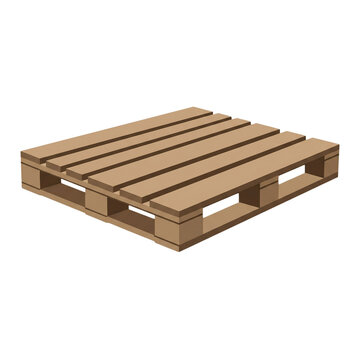 Wooden Shipping Pallet for Logistics and Warehouse Storage Isolated Object