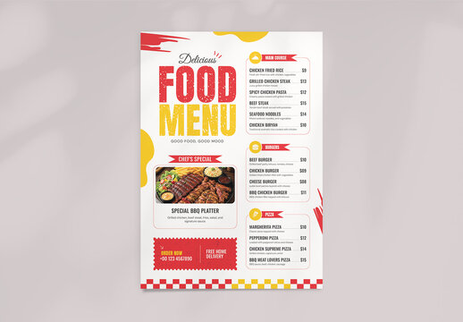 Restaurant Menu Layout
