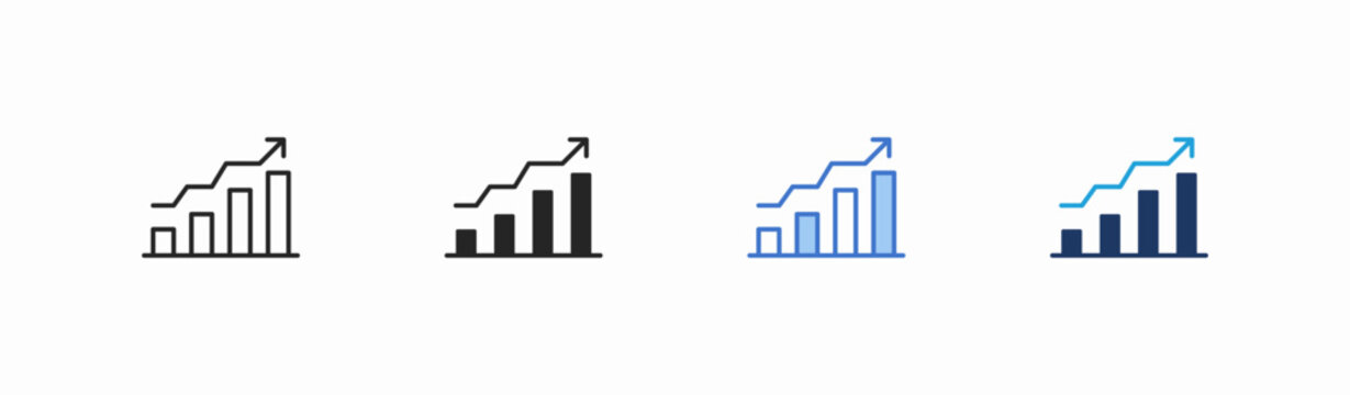 Set of growth icon collection in multiple style. Icon suitable for web and mobile application