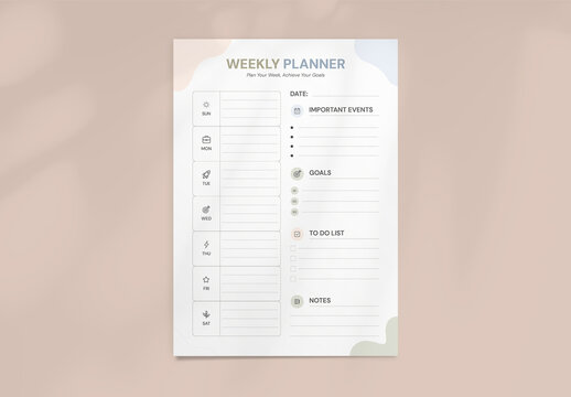 Minimal Weekly Planner Template