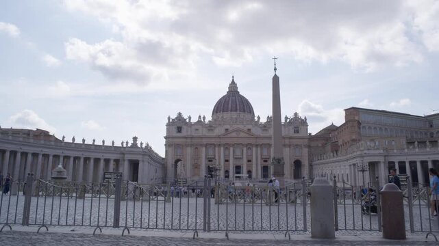 St Peters Basilica Viewed Across Vatican City Rome Italy Summer Shot with Cinema Camera