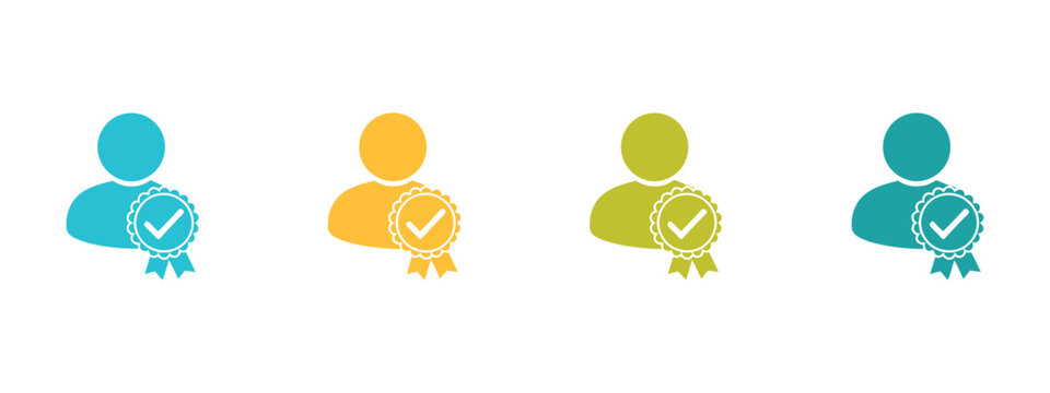 Specialization icons collection with multicolor styles representing skills and expertise concepts