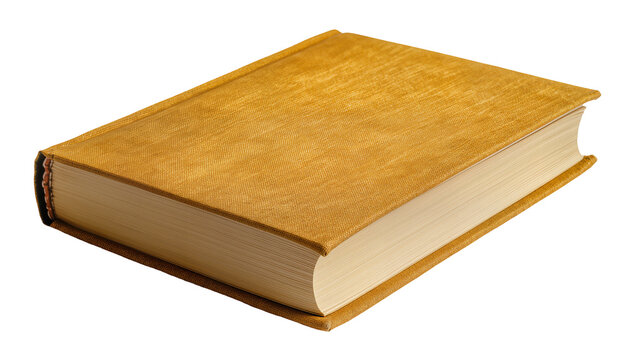 Hardcover book with textured golden yellow cover and cream pages