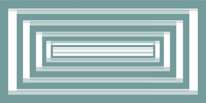 wide flat green blue passe-partout for picture frame with cut out canvas isolated on white background