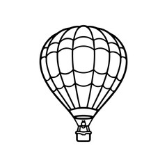 Naklejka premium Hot air balloon in the sky.