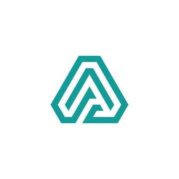 Geometric letter A logo, abstract monogram design, modern and minimalist branding