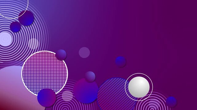 Abstract background with layered circles and dots animation, modern geometric design smooth gradients and concentric rings
