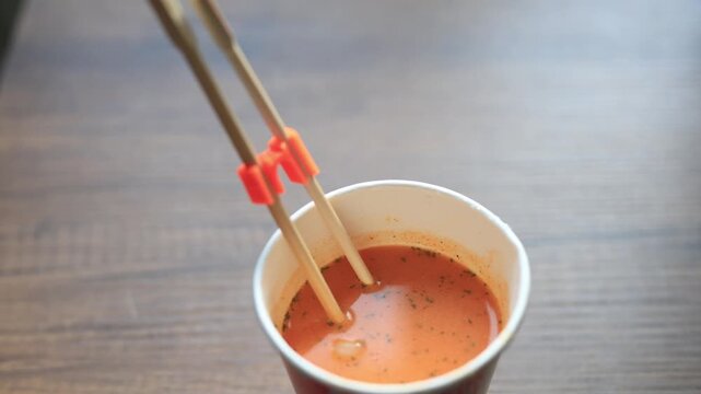 traditional Korean tteokbokki spicy rice cakes with gochujang sauce