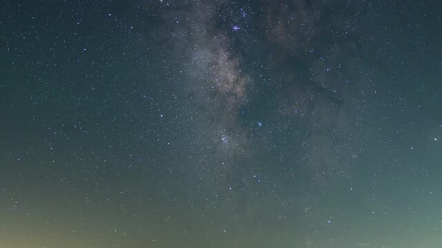 Astrophotography Milky Way Galaxy South Sky Above Sierra Nevada Mts California USA Time Lapse 02