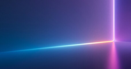 Fototapeta premium Abstract neon light corner with gradient