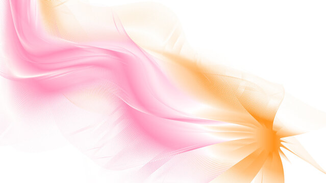 abstract pink and orange wave with smooth color gradient and mesh fabric texture background illustration