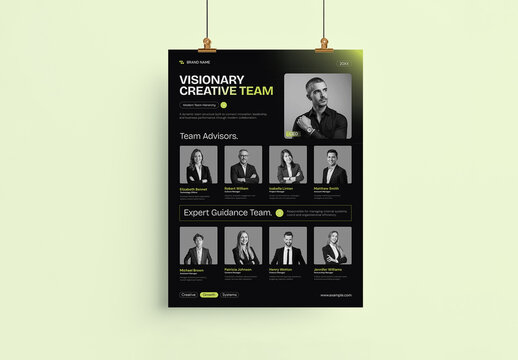 Professional Company Organizational Chart Poster Design for Corporate Team