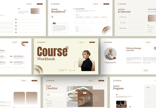 Modern and Clean Course Workbook Template