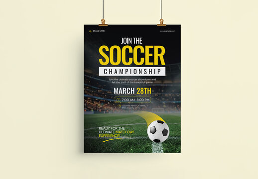Global Football Soccer Championship Poster Template