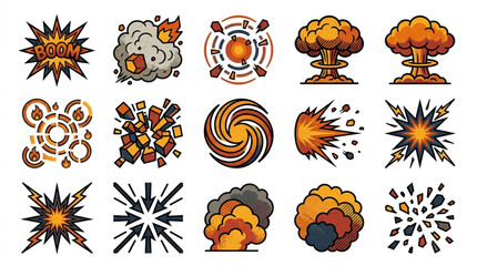 Explosion and Blast Effects Collection. © danu