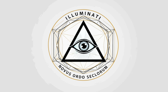 All seeing eye in triangle symbol 1.