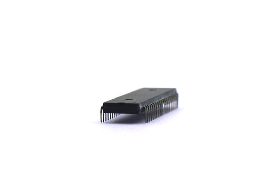 A microcontroller for controlling electronic circuits on a white background.