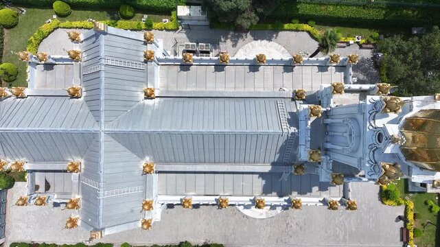 Bulgarian St.Stephen Church ( Iron Church ) Demir Kilise Drone Video, Sveti Stephen Church Balat, Fatih Istanbul Turkiye (Turkey)

