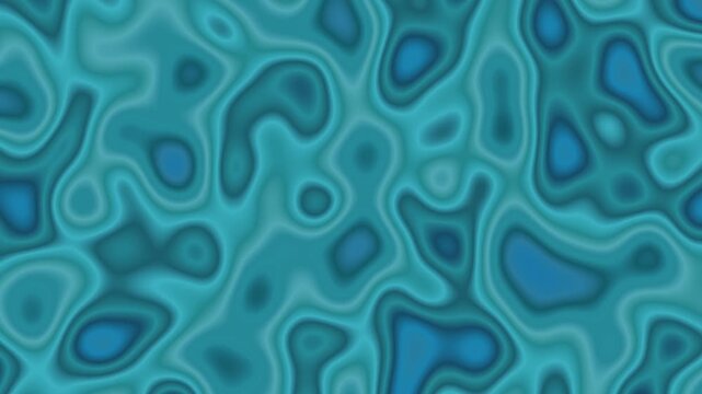 Abstract blue liquid pattern with soft flowing shapes and smooth waves. Modern background with aqua tones, ideal for wallpaper, design, technology, and calm creative themes.