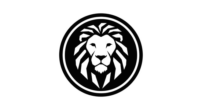 Lion Head Logo Design Icon.