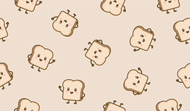 Toast pattern background vector design
