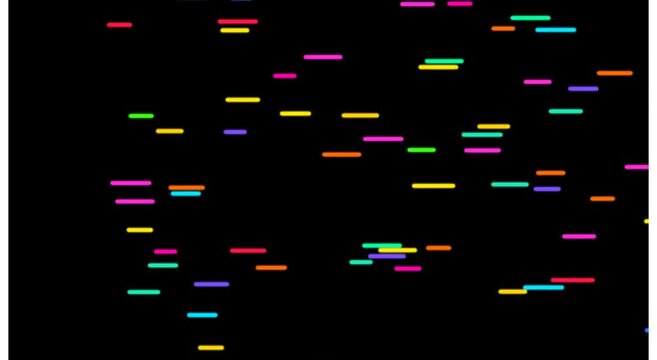 Abstract neon dash motion animation background, with colorful glowing, horizontal lines