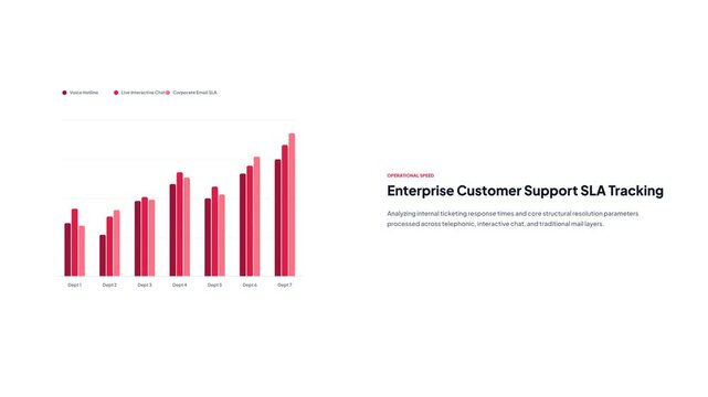 Enterprise Customer Support SLA Tracking Multi Set Bar Chart Infographic
