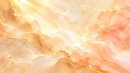 Obraz premium Abstract Watercolor Background in Soft Beige and Blush Tones