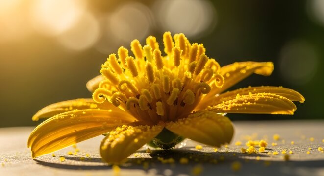 World Conservation Day highlights Nature's beauty with a pollen covered flower in sunlight
