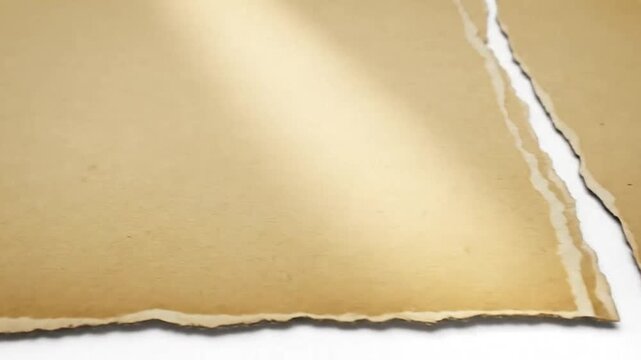 Three aged weathered parchment paper sheets on white background.