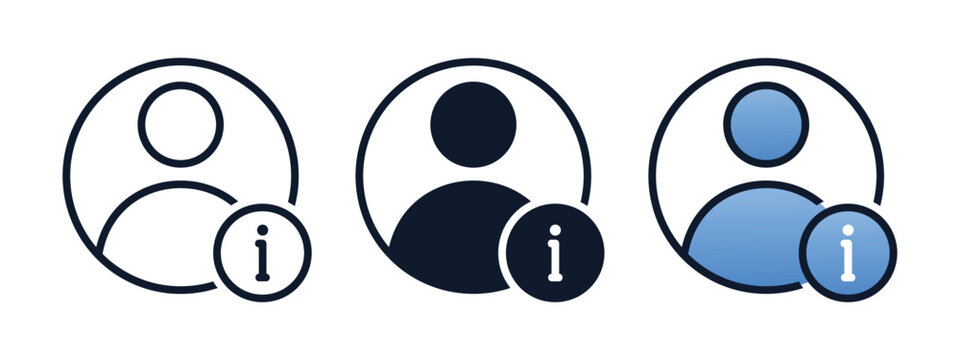 Personal Data Icon with User Profile and Information Symbol. Privacy Guide. Vector Illustration