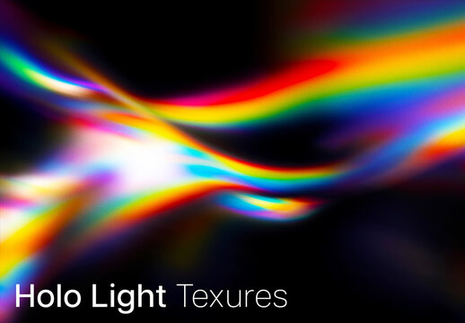 Holographic Light Textures &ndash; Abstract Background Pack for Design & Print (PSD)