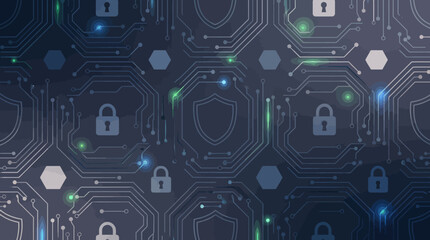 Locks on circuit board background closeup. © rcomp