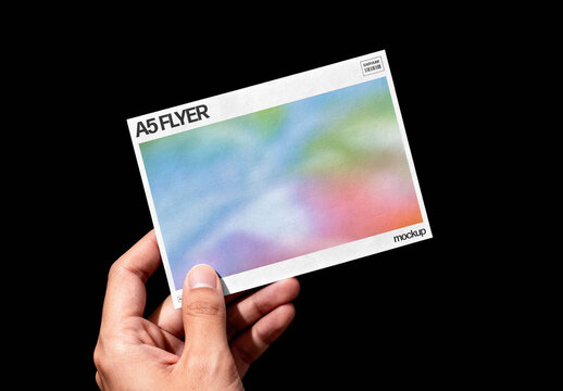 A5 Flyer Mockup &ndash; Paper Branding Stationery Presentation (PSD)