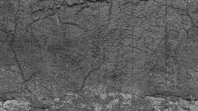 Abstract closeup of a rough textured concrete surface with cracks and imperfections creating a grunge background.