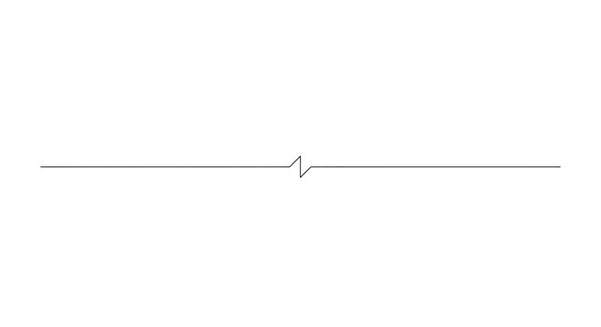 Horizontal line break symbol