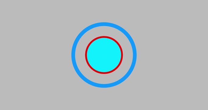 HUD element strokes in circle seamless loop render. Display loading data analysis and moving graph frame clock timer with moving counting animation