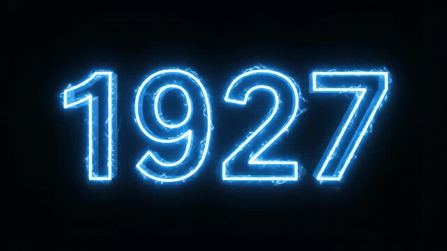 Glowing blue neon numbers 927 in a futuristic 3d render for countdown and event celebration concepts.