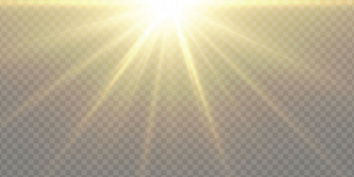 Vector transparent sunlight special lens flash light effect.front sun lens flash. Vector blur in the light of radiance. Element of decor.	
