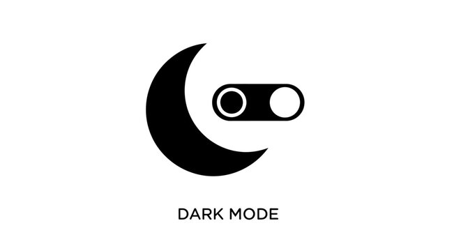 Dark mode toggle switch icon design.