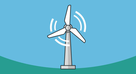 Wind turbine generating clean renewable energy. © heri