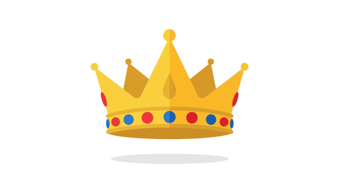 Golden crown with colorful jewels on.