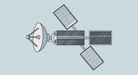 Satellite in Space Orbiting Earth System. © heri