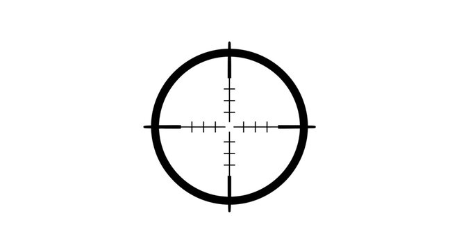 Rifle scope reticle sight target.