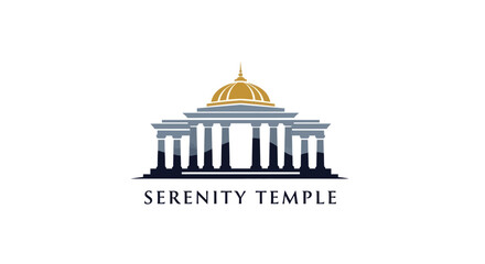 Serenity Temple Building Logo Design. © heri