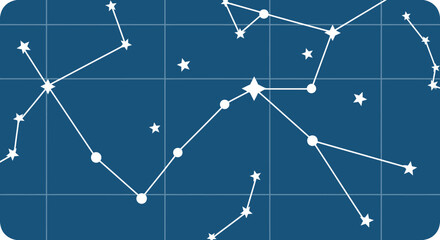 Stars and Constellations on Grid. © heri